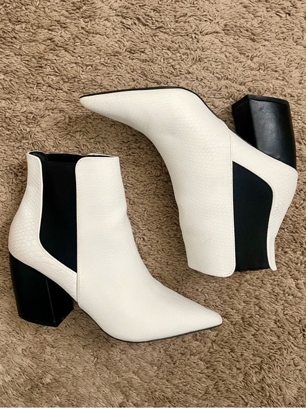 Kittenish White Snake Bootie